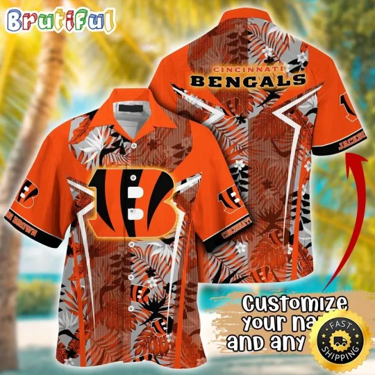Discover Customized Cincinnati Bengals Summer Football Tropical Hawaiian Shirt