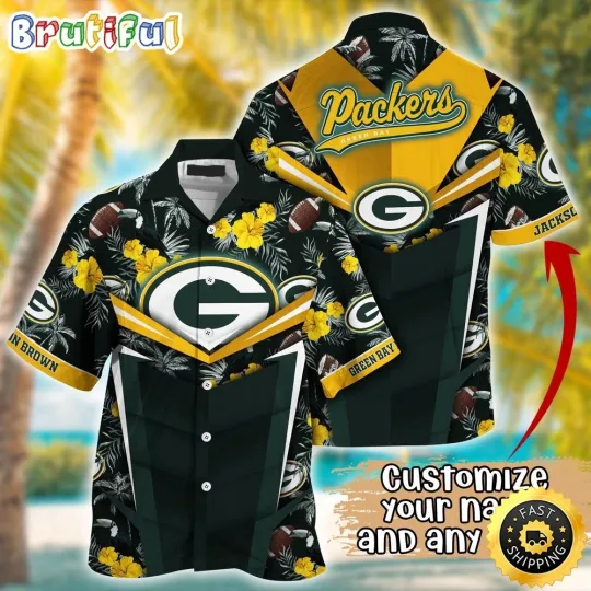 Discover Customized Green Bay Packers Summer Football Aloha Hawaiian Shirt