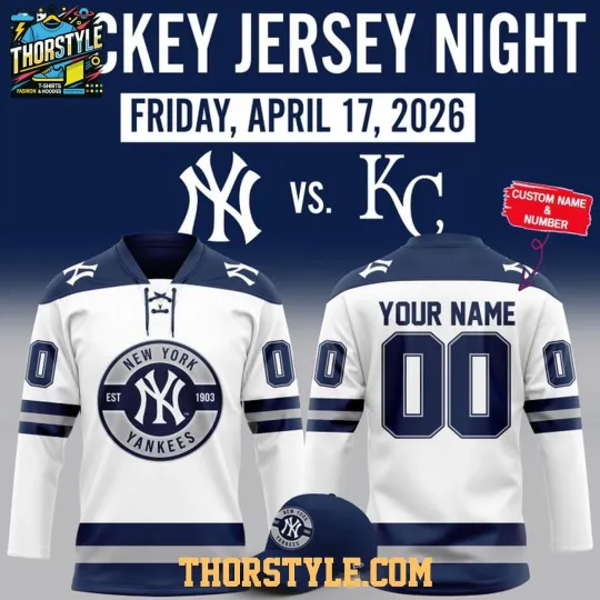 Discover Personalized NY Yankees x Night Of 2026 Lace Hockey Shirt Men's Fan Gear
