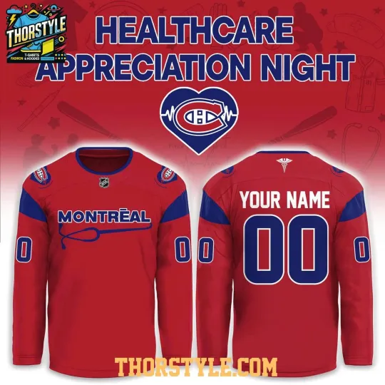 Discover Personalize Montreal Canadiens x Healthcare Appreciation Night 2026 Hockey Shirt
