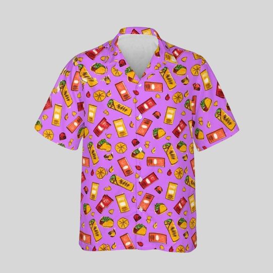 Taco Bell Hawaii Shirt, Taco Bell Sauce Aloha Shirt, Fast Food Hawaiian Shirt, Mexican Food Shirt For Men Women