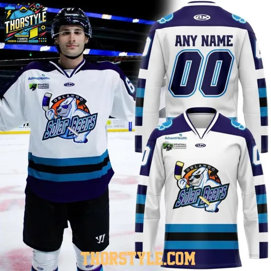 Discover Personalize Orlando Solar Bears Throwback 2026 Night Hockey Shirt Men's Fan Gear