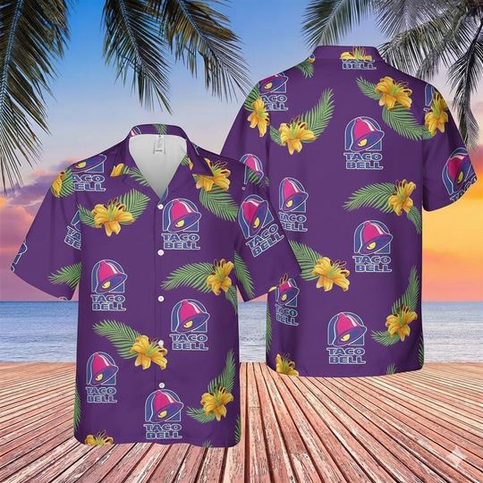 Taco Bell Hawaii Shirt, Fast Food Hawaiian Shirt, Taco Bell Sauce Aloha Shirt, Mexican Food Shirt For Men Women