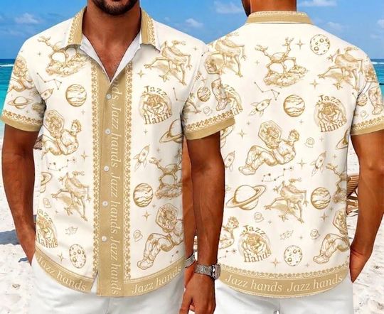 Discover Project Hail Mary Hawaiian Shirt, Rocky Alien Button Up, Book Lover Sci Fi Top, Jazz Hands Space Nerd Gift, Cream Minimalist Summer Top