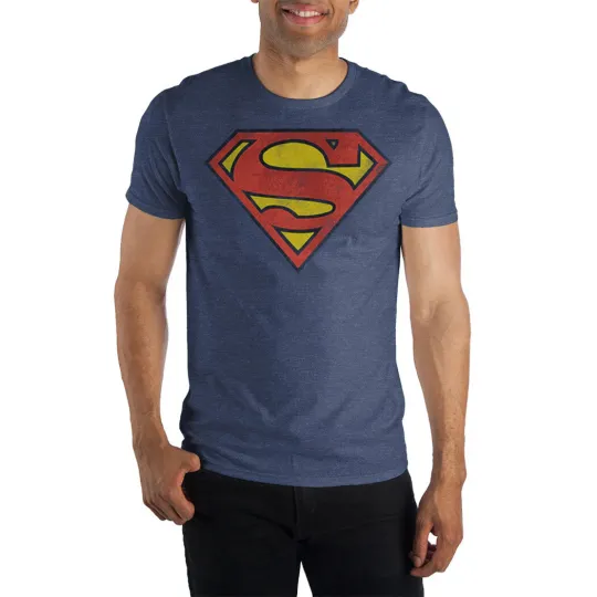 DC Comics Superman Classic Logo Distressed T-Shirt