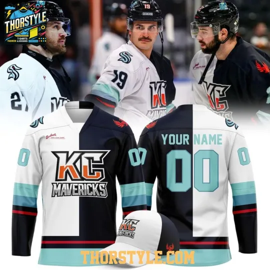 Discover (NO CAP) Personalize Kansas City Mavericks x Seattle Kra.ken 2026 Nigh Hockey Shirt Men's
