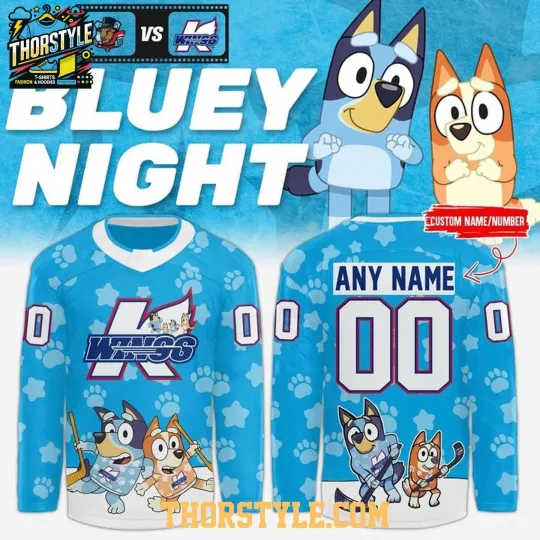 Discover Personalized Kalamazoo Wings Blu.ey Night 2026 Hockey Shirt Men's Fan Gear