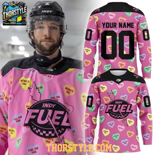 Personalized Indy Fuel Valentine 2026 Day Hockey Shirt Men's Fan Gear