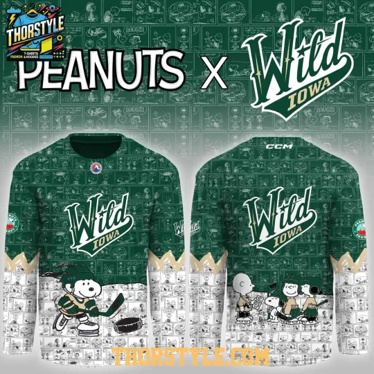 Discover Iowa Wild Peanuts Night 2026 Snoop Game Hockey Shirt Men's Fan Gear