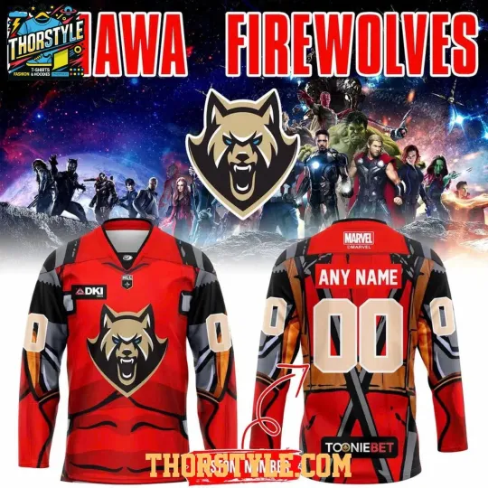 Discover Personalized Oshawa FireWolves Super Hero Night 2026 Hockey Shirt Men's Fan Gear