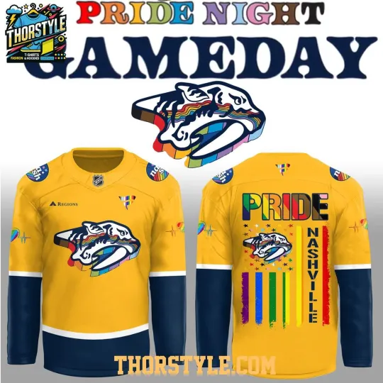 Discover Nashville Predators Pride Night Gameday 2026 Celebrating Hockey Shirt