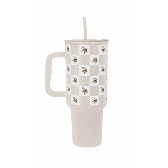Minnesota Vikings 40oz Tumbler Cup with Handle and Straw Insulated Football Game Day Gift