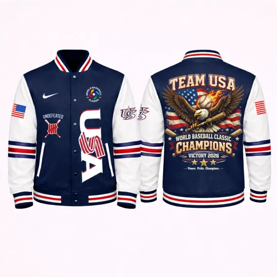 Discover USA Team 2026 World Baseball Classic Champions Baseball Jacket