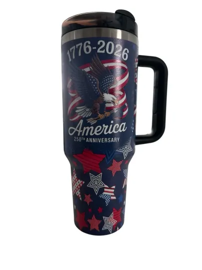 Discover America’s 250th Anniversary 40oz Tumbler with Handle