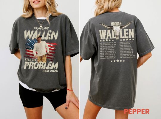 Discover Wallen Western Still Problem Tour 2026 Shirt Vintage Country Music Concert Tee Gift
