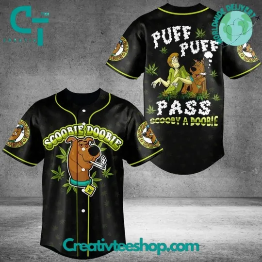 Discover Puff Puff Pass Scooby a Doobie Baseball Jersey