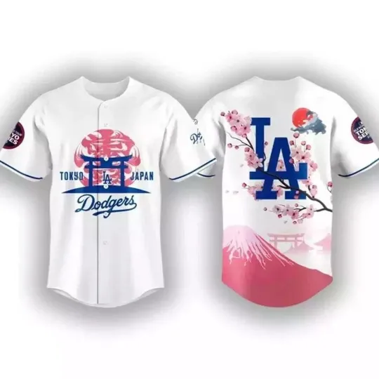 Discover Dodgers Tokyo Series 2025 Fuji Mount BASEBALL JERSEY All sizes