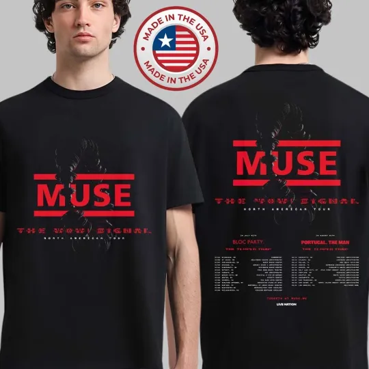 Discover Muse Tour Dates Poster In North America On July–August 2026 T-Shirt
