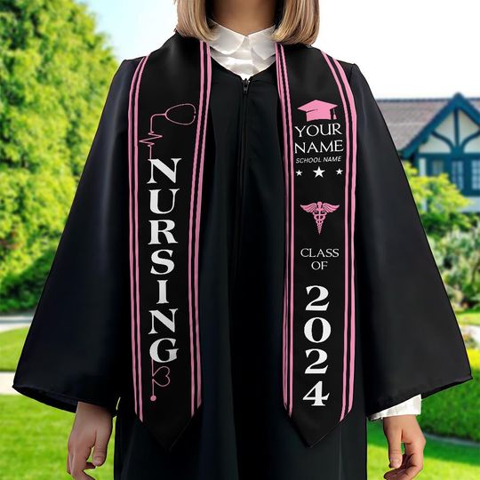 Personalized Nursing Stole, Nursing Graduation Stole, RN Nursing Stole Graduation Class Of 2026, Nursing Graduation 2026