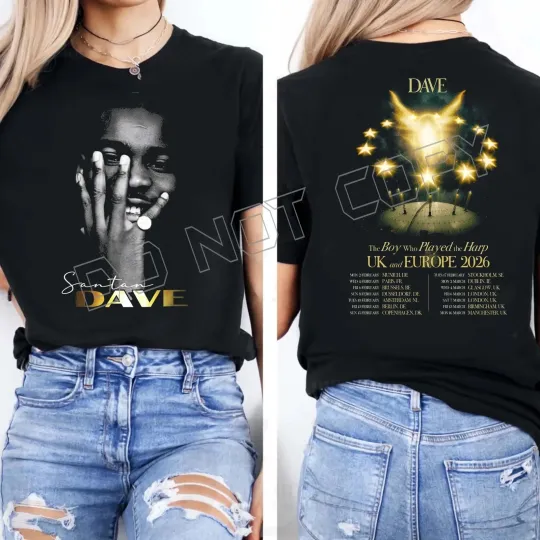 Discover Santan Dave the Boy Who Played the Harp Tee 2026 Tour Unisex T-Shirt