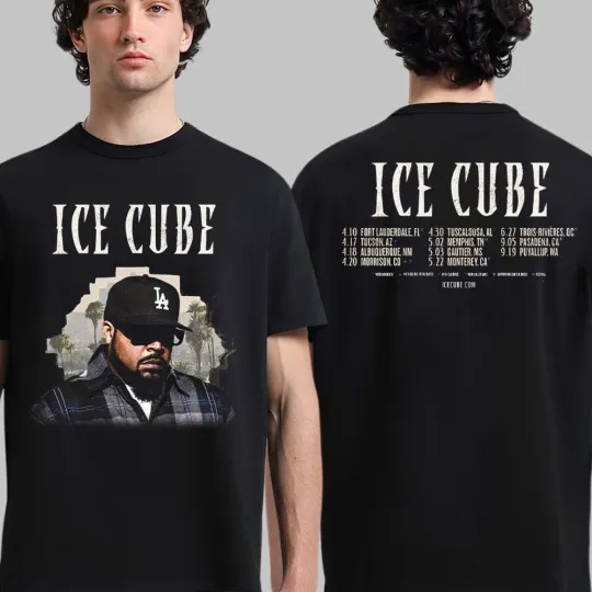 Discover Ice Cube 4 Decades of Attitude Tour 2026 North America Schedule Dates T-Shirt