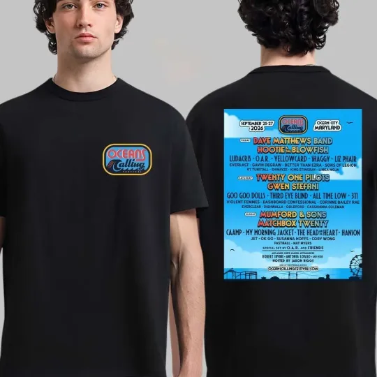 Discover Oceans Calling 2026 Festival Full Lineup In Ocean City Maryland T-Shirt