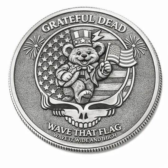 Grateful Dead Band Baseball 250th Anniversary America Coin
