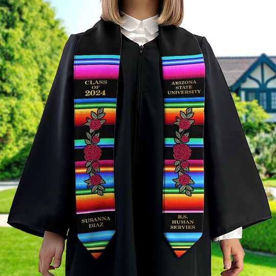Personalized Mexican Stole, Custom Mexican Graduation Stole, Mexican Stole Graduation Class Of 2026, Mexican Graduation Sash