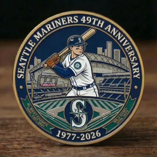 Discover Seattle Mariners 49th Anniversary Commemorative Coin