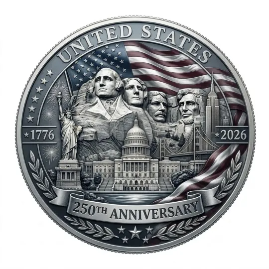 Discover United States 250th Anniversary Commemorative Coin - 250 year