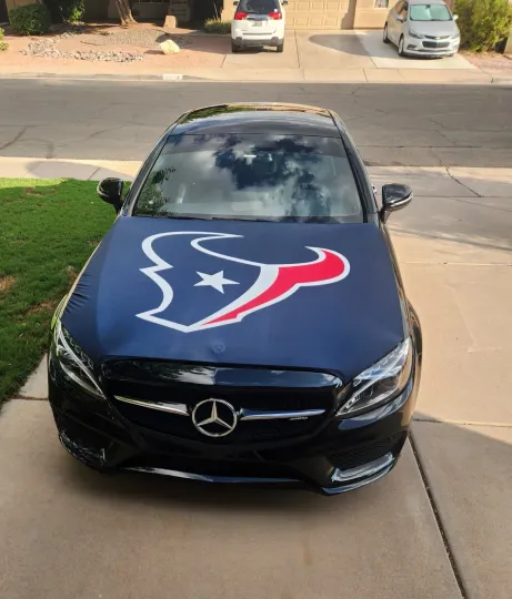 Houston Texans Auto Hood Cover - Football Flags