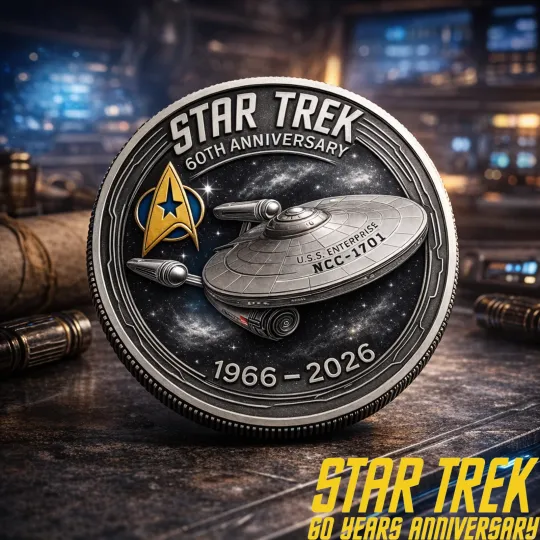 Discover Pack 3 startrek2020 60th Anniversary 1966-2026 Sci-Fi Collectible Coin Enterprise