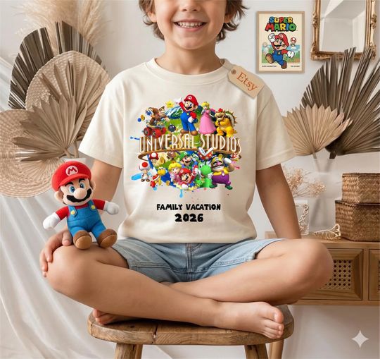 Discover Universal Studio Mario 2026 Tshirt, Family Trip Tee, Universal Studios Epic, Universal 2026 Family Shirt