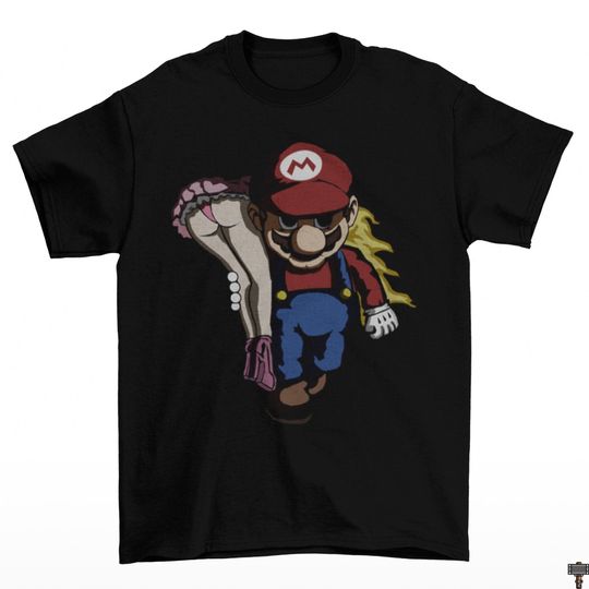 Discover Mario and Peach T-Shirt Unisex Cotton Funny Sizes Adult Switch Retro SMB 2026