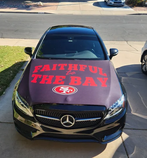 San Francisco 49ers Faithful To The Bay Auto Hood Cover