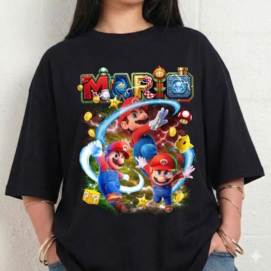 Discover Super Marrio Galaxy Bootleg Shirt, The Super Mario Galaxy Movie Tee,Mario Movie 2026 Shirt