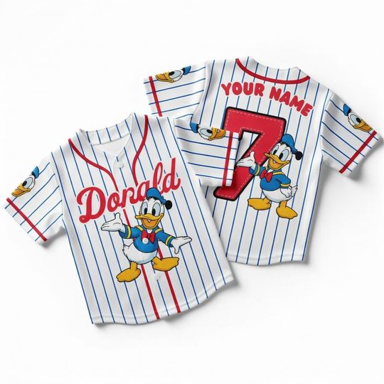 Discover Custom Disney Baseball Jersey  Personalized with Name and Number, Disney Donal Duck Birthday, Mickey And Friends, Matching Family