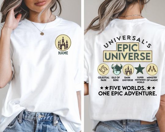 Discover Custom Epic Universe Shirt, Retro Theme Park Tee, Epic Universe Family Shirts