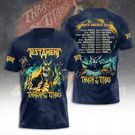 Discover Testament Tour 2026 3D T-Shirt