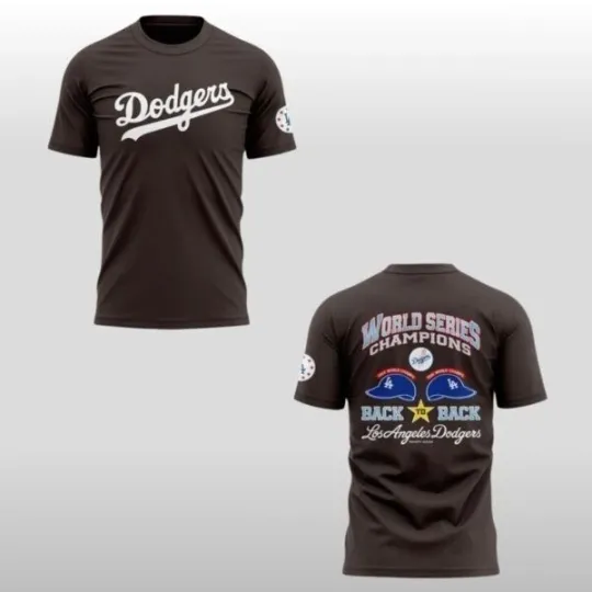 Discover 2026 Dodgers World Series Champions Dark 3D T-Shirt