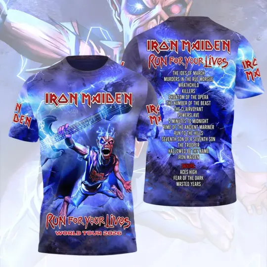 Discover Maiden 2026 World Tour 3D T-Shirt