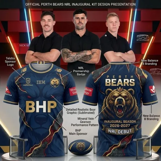 Discover Perth Bears Nrl Debut 2026 2027 3D T-Shirt