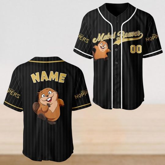 Discover Personalized Disney Hoppers Baseball Jersey, Mabel Beavers Kids Youth Adult Baseball Team, Hoppers Family Shirt, Hoppers Birthday Party