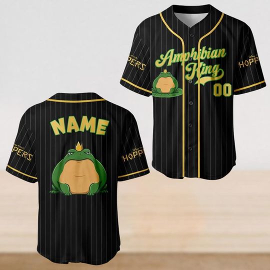 Discover Personalized Disney Hoppers Baseball Jersey, Amphibian King Kid Youth Adult Baseball Team, Hoppers Family Shirt, Hoppers Birthday Party
