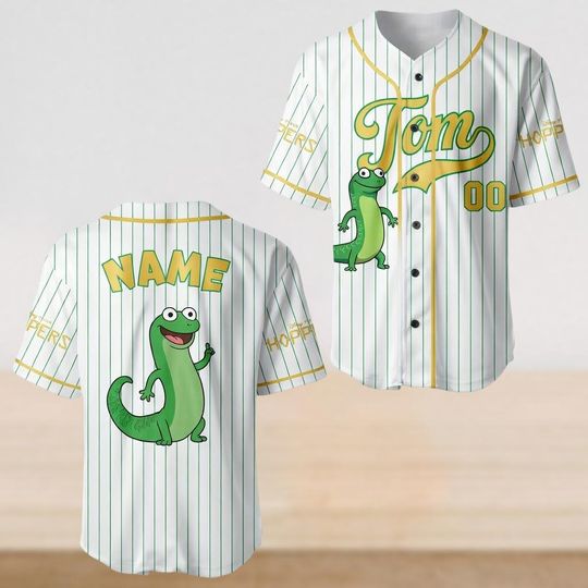 Discover Personalized Disney Hoppers Baseball Jersey, Tom Lizard Kids Youth Adult Baseball Team, Hoppers Family Shirt, Hoppers Birthday Party