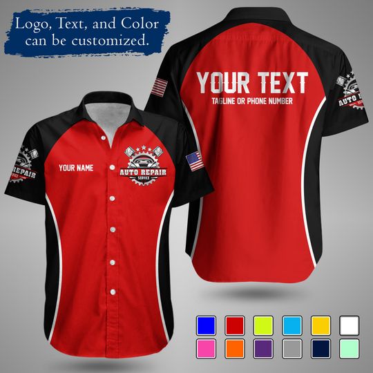Discover Mechanic Work Shirt Custom | Auto Repair Uniform Personalized with Logo & Name