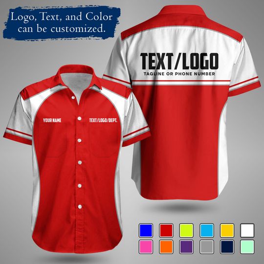 Discover Custom Workshirt with Logo and Name, Personalized Company Uniform, Branded Staff Apparel