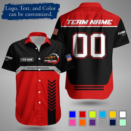 Discover Custom Racing Shirt  Personalized Motorsport Team Apparel with Logo and Text