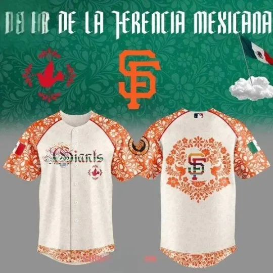Discover Print Giants 2026 Mexican Heritage Night Celebration Baseball Jersey