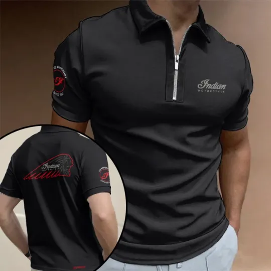 Motorcycle 125th Anniversary Zip Polo